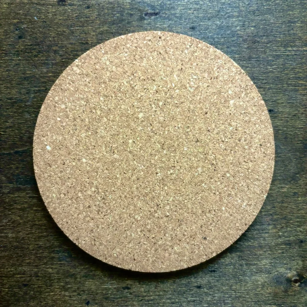 Hawkeye Symbol Laser Engraved Cork Coaster